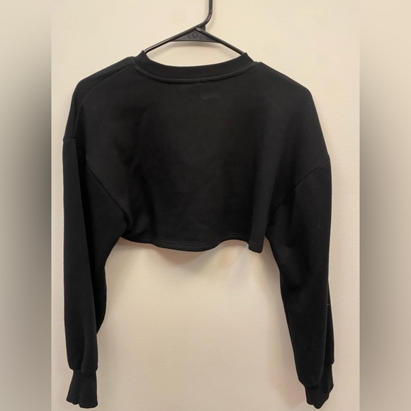 Zara black bust crop sweatshirt - Picture 2 of 3